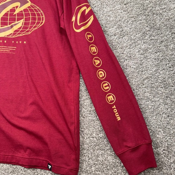 Cleveland Cavaliers NBA League Tour Long Sleeve Shirt Wine Mens 2XL NEW - Picture 4 of 9